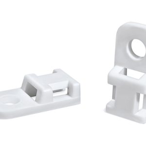 Cable tie mount for screw fixation, Wmax=5.0mm, ?5.1 mm, M5 Screw, white, 100pcs.