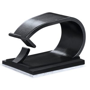 Cable clip for adhesive use/with pipe/tube holder, Dmax=20.0mm