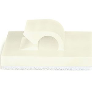 Cable clip for adhesive use/with pipe/tube holder, Dmax=5.0mm
