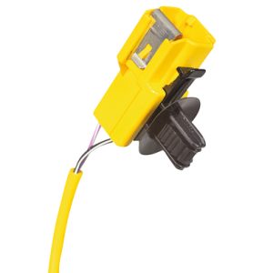 Connector clip for hole (oval)/for connector, black, 1000pcs.