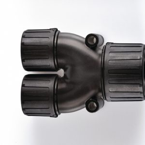 Fitting for corrugated tubing, nom⌀28mm, black, 3pcs.