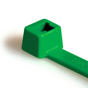 Cable tie inside serrated, 150x3.5mm, ?1.5-35.0mm, green, 100pcs.