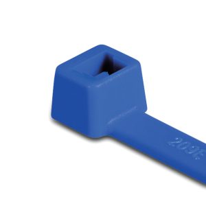 Cable tie inside serrated, 387x7.6mm, ?3.0-100mm, blue, 100pcs.