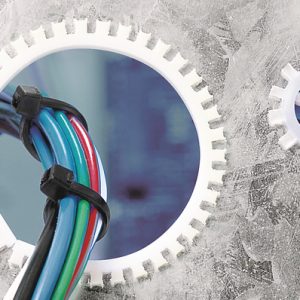 Grommet strip, T=0.4 - 1.4mm, W=3.8mm, W2=1.4mm, H=4.0mm, H2=2.5mm, -40 ?C to +80 ?C, white, 50m