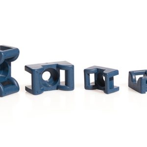 Cable tie mount for screw fixation, Wmax=8.3mm, ?6.5 mm, M6 Screw, blue, 100pcs.