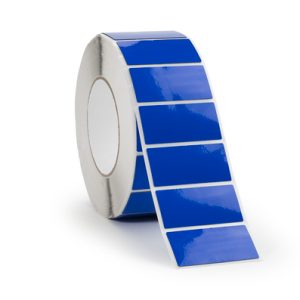 Label, blue, thermal transfer print, 8x27mm, 1000pcs.
