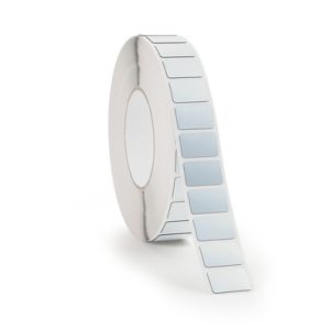 Label, durable/UV resistant, silver, thermal transfer print, 12.5x27mm, 1000pcs.