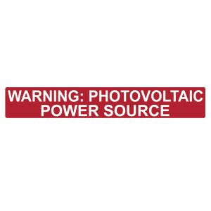 Solar label, pre-printed, red, 25.40x165.1mm, 50pcs.