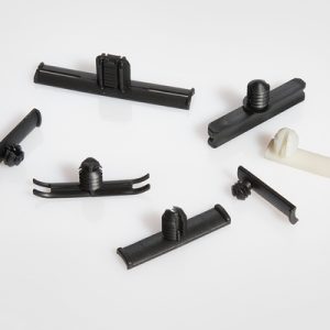 Bundling clip for hole (round), L=37.0mm, black, 1000pcs.