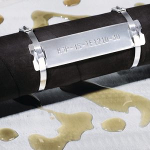 Stainless steel cable marker M-BOSS, embossing, 75x100mm, 15pcs.