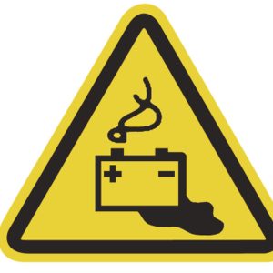 Warning label, pre-printed, L=50.00mm, yellow, pack=100pcs.