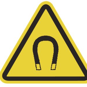 Warning label, pre-printed, L=100.00mm, yellow, pack=30pcs.