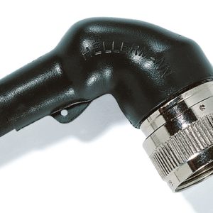 Right-Angle Shape VG-Style with Rib for Plugs black, PO-X, up to 3:1