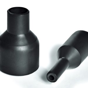 Bottle Shape without Rib for Plugs black, PO-X