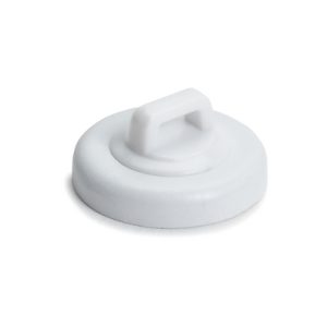 Cable tie mount for magnetic use, Wmax=5.9mm, white, 10pcs.