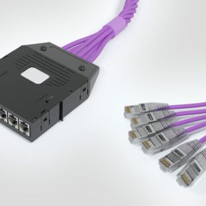 RapidNet 6 Port Category 6A FTP Cassette to RJ45 Plug