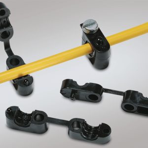 Cable clip for hole (round), ?5.0 mm, Dmin=5.5mm, Dmax=6.7mm
