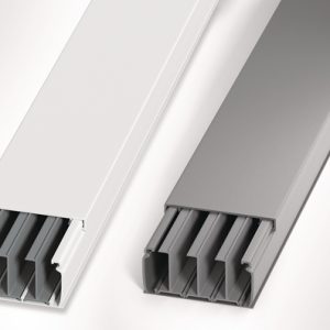 Wiring duct of wiring duct raceway system in self-extinguishing rigid PVC