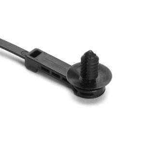Fixing tie for hole (round), outside serrated, ?2.0-50.0mm, black, 3000pcs.