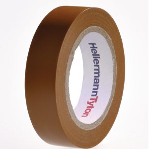 Electrical tape, L=10m, W=15mm, T=0.15mm, brown, 10 pcs.