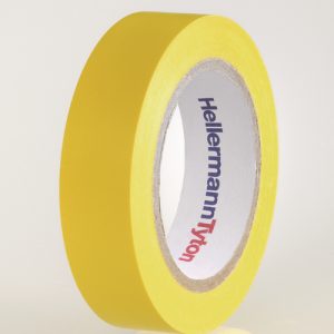Electrical tape, L=10m, W=15mm, T=0.15mm, yellow, 10 pcs.