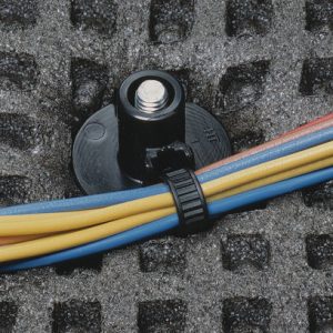 Fixing tie for stud, outside serrated, ⌀1.0-35.0mm, black, 500pcs.