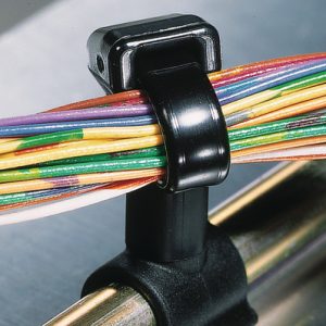 Fixing tie with pipe/tube holder, inside serrated, ?35.0mm, grey, 500pcs.