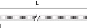 Fixing tie for screw fixation, inside serrated, ?44.0mm, natural, 200pcs.