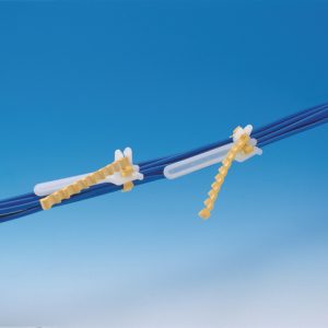 Bundling clip, natural/yellow, 50pcs.