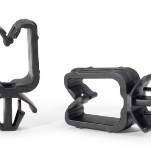 Cable clip for hole (round), T=1.0 - 3.0mm, ⌀6.1 - 6.6 mm, Dmax=12.0mm