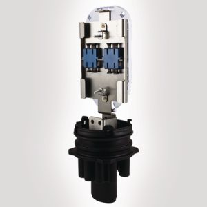 FST connectorised with 13 port base with 2 trays and 12 SC APC simplex adaptors