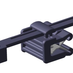 Fixing tie for edge, outside serrated, ?1.0-35.0mm, black, 500pcs.