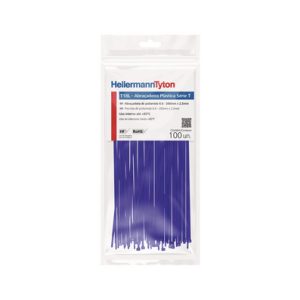 Cable tie inside serrated, 200.0x2.5mm, ⌀1.5-55.0mm, blue, 100pcs.