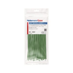 Cable tie inside serrated, 200.0x2.5mm, ⌀1.5-55.0mm, green, 100pcs.