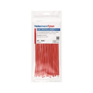 Cable tie inside serrated, 200.0x2.5mm, ⌀1.5-55.0mm, red, 100pcs.
