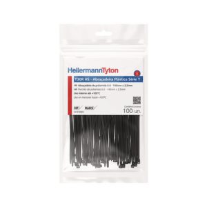 Cable tie inside serrated, 146.0x3.5mm, ⌀1.5-35.0mm, black, 100pcs.