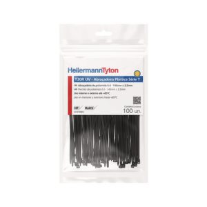 Cable tie inside serrated, 146.0x3.5mm, ⌀1.5-35.0mm, black, 100pcs.