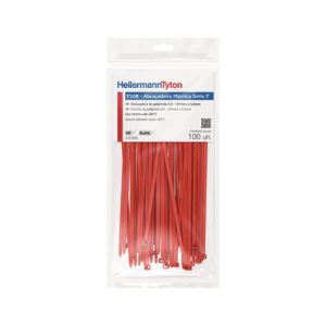 Cable tie inside serrated, 197.0x4.6mm, ⌀1.5-50.0mm, red, 100pcs.
