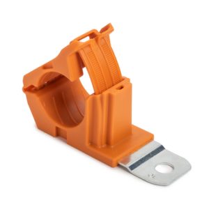 P-clamp short, Dmin=19.4mm, Dmax=36.0mm, ⌀10.29 mm, 180⌀, orange, 160pcs.