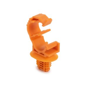 Cable clip for hole (oval)/with pipe/tube holder, T=0.6 - 6.75mm, ?6.2 x 12.2 mm/6.5 x 12.5 mm, Dmin=5.0mm, Dmax=9.0mm