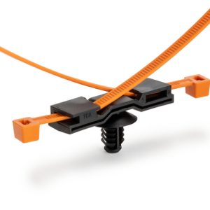 Fixing tie for hole (round), ?1.5-50.0mm, orange/black, 500pcs.