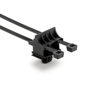Fixing tie, inside serrated, ?5.0-105.0mm, black, 500pcs.