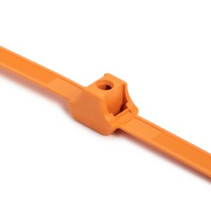 Fixing tie for stud, inside serrated, ?6.4-58.0mm, orange, 500pcs.
