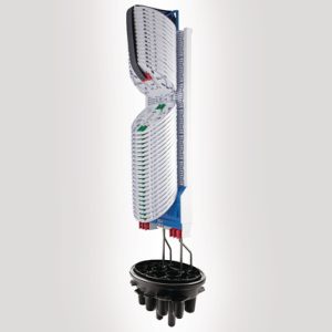 FDN 16 port C length IR closure with 72 x SC-IR MKI moulded splice holder trays