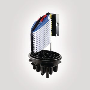 FDN 16 port A length tubed closure with basket and 12 SMF SE-A trays