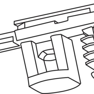Connector clip for hole (round), grey, 500pcs.