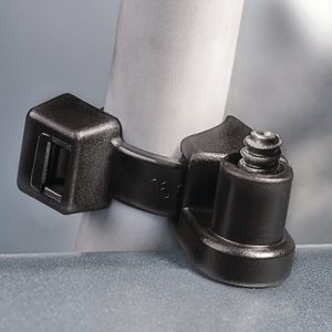 Cable tie mount for stud, ?M12, M12 Screw, black, 500pcs.