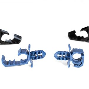 Corrugated tube clip for hole (round)/with pipe/tube holder, nom⌀7.0mm, grey, 500pcs.