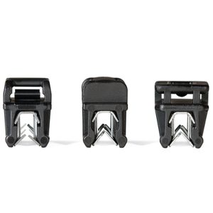 Fixing tie for edge, outside serrated, ⌀4.0-30mm, black, 500pcs.