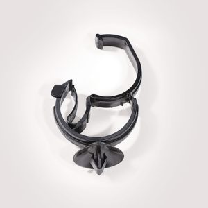 Cable clip for hole (oval), T=0,7-2,5mm, ⌀6.2 x 12.2 mm, Dmin=19mm, Dmax=28mm